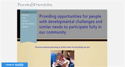 Desktop Screenshot of parentsandfriends.org