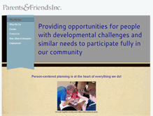 Tablet Screenshot of parentsandfriends.org